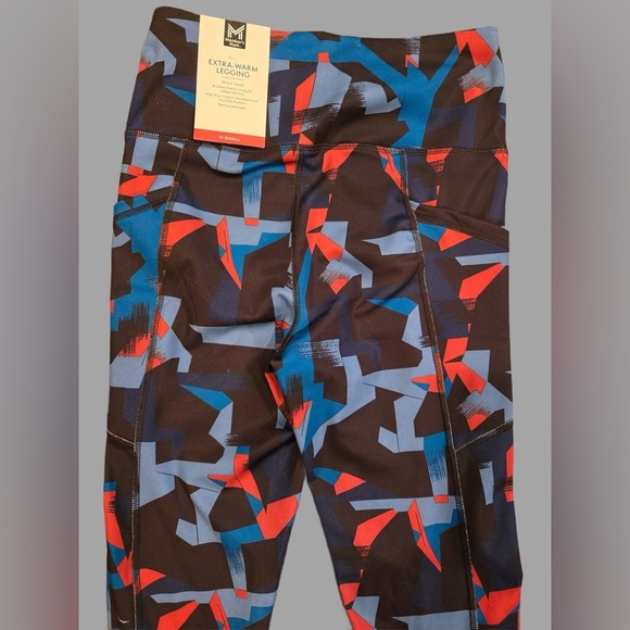 Bold Geometric Print Leggings With Pockets NWT Size S - Picture 2 of 4